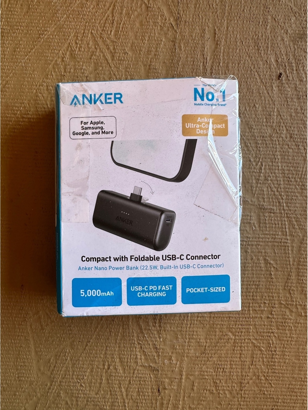 Anker Nano Power Bank 5000mAh with Foldable USB-C Connector